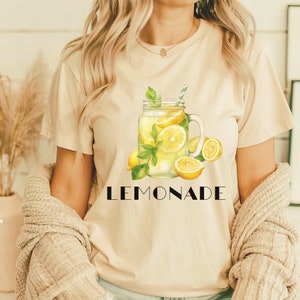 Lemonade tshirt Vintage style lemonade tee Lemons shirt Summer Botanical shirt Gift for lemon lover Farmers market fruit tee Lemonade stand