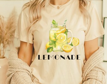 Lemonade tshirt Vintage style lemonade tee Lemons shirt Summer Botanical shirt Gift for lemon lover Farmers market fruit tee Lemonade stand
