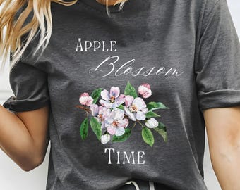 Apple Blossom Time Tee: Vintage Botanical Shirt