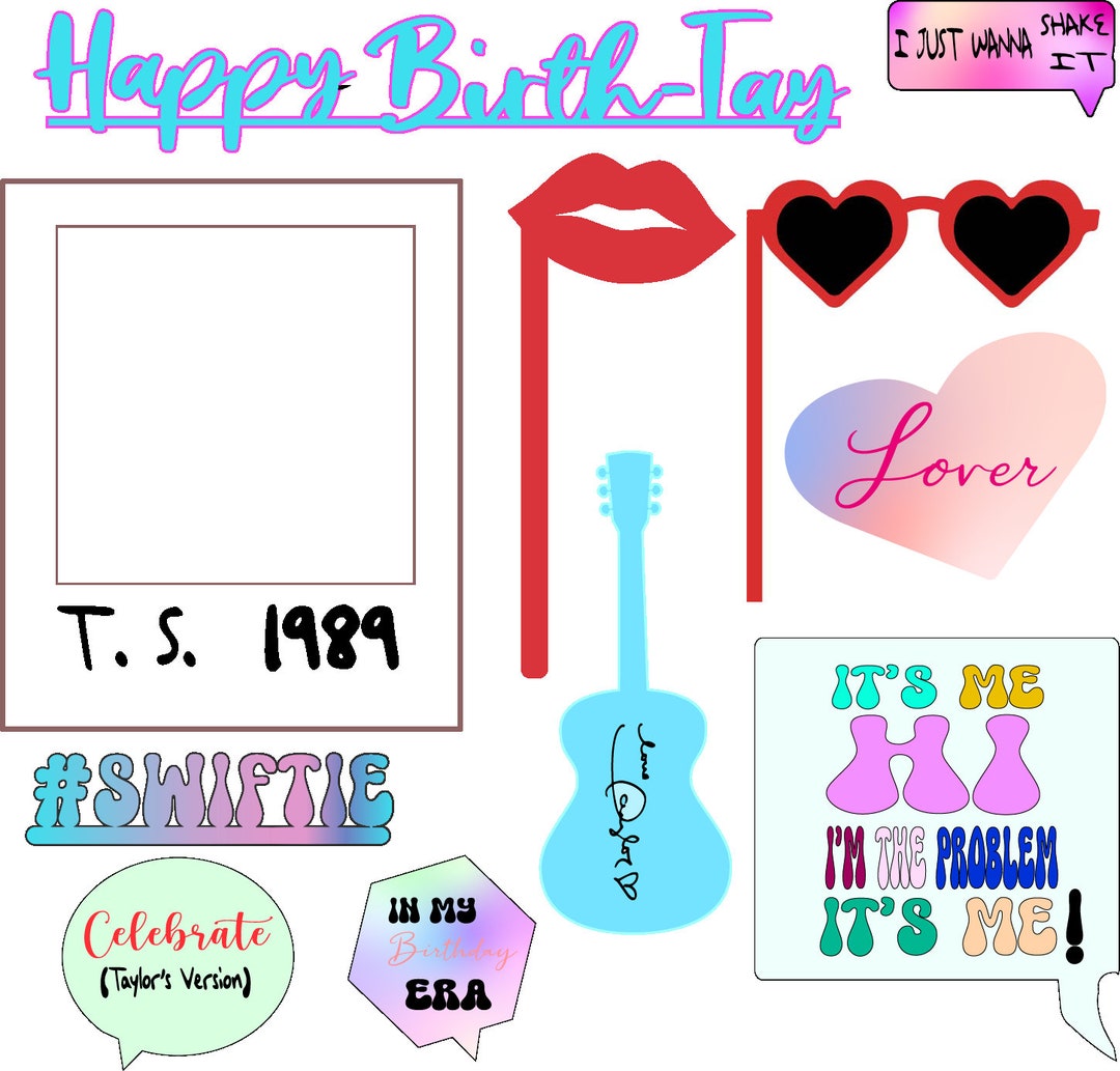 Taylor Swift Birthday Photo Props - Etsy