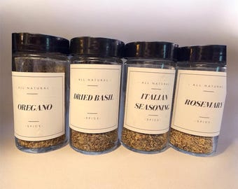 Spice jar labels set of 19