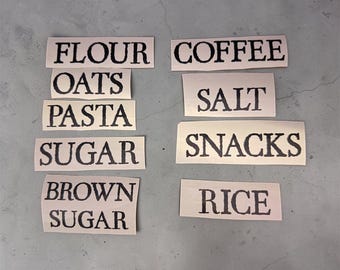Custom farmhouse pantry labels