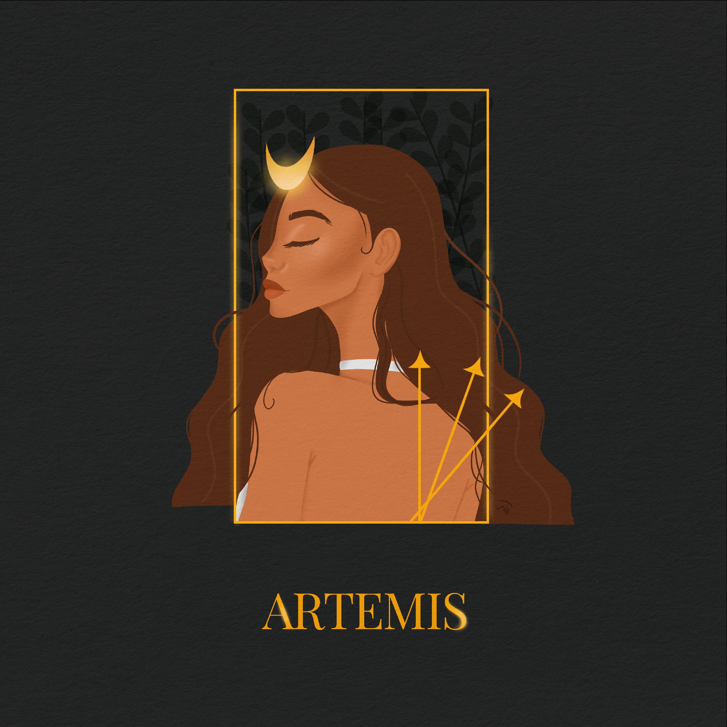Artemis - Goddess of the Moon / Digital Painting / - Etsy
