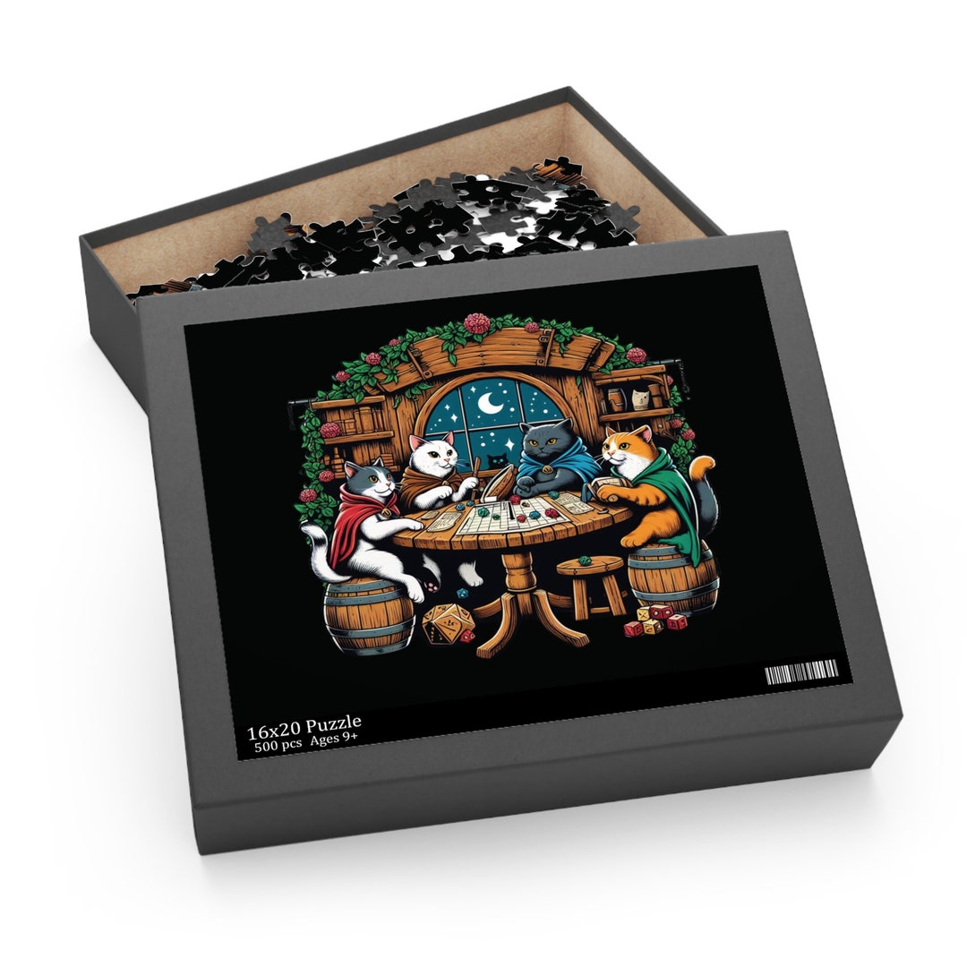 DND Jigsaw Puzzle 500 Piece Puzzle Game Night Fantasy Board Etsy