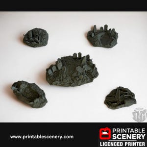 Graveyard Scatter Terrain - 5 Piece, Detailed, Haunted, 28mm, Printable Scenery, Tabletop, TTRPG, DND