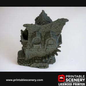 Medieval Fantasy Scatter Terrain - Hagglethorn Cottage for DND Adventures, 32mm & 28mm Scale Tabletop, 3D Printed