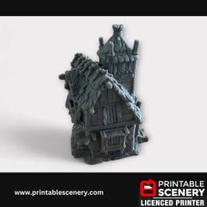 Medieval Fantasy Scatter Terrain - Hagglethorn Homestead for DND Adventures, 32mm & 28mm Scale Tabletop, 3D Printed