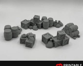 Cargo Piles DnD Miniature Terrain, Dungeons, Dragons, 405, Wargaming, Pathfinder, Scatter, Wargaming, Tabletop, Legion, 28mm, 32mm