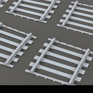 Modular War Train Rails 32mm - Terrain, Sci-Fi Wargaming Kit, Vehicle Accessories, Grimdark, DND