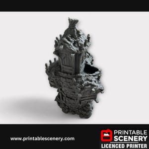 Medieval Fantasy Scatter Terrain - Hagglethorn Barracks for DND Adventures, 32mm & 28mm Scale Tabletop, 3D Printed