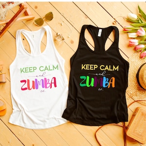 Damen Zumba Racerback Tank Top, Fitnessstudio Workout Shirt, Zumba Liebhaber Top, Übungs Top, Tanzen Tank Top