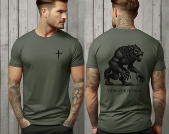 Timent Bestium Latin Fear The Beast Camiseta, Modo Bestia, Regalo para él, Camisa de chico, Camiseta de manga corta unisex Jersey