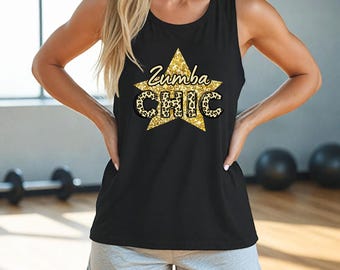 Top Zumba Chic, ropa de fitness, camiseta de tirantes para gimnasio, camiseta de bailarina, camiseta de tirantes con espalda cruzada ideal para mujer