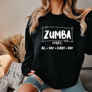 Zumba Sweatshirt, Zumba Mode, Exercise Hoodie, Gym Workout Hoodie, Zumba Love Top, Unisex Heavy Blend™ Crewneck Sweatshirt