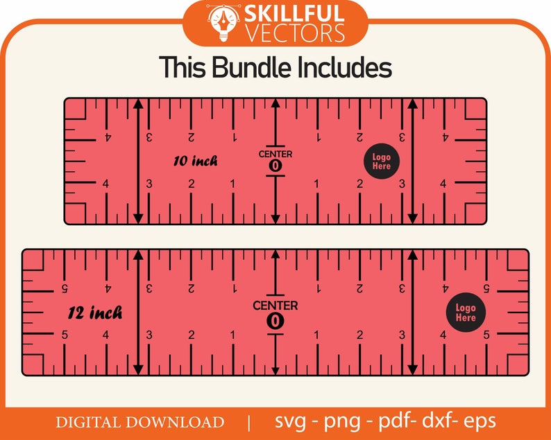 Printable Ruler With Alignment Mark T-shirt Alignment Tool SVG Bundle: Ruler Guide (digital Download) - Etsy