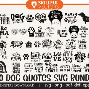 40+ Hund Zitate svg Bundle handgezeichnet, Hund Mama svg, Pfote svg, Hundeliebhaber svg, Fell Mama svg, Pfote svg, Welpe svg, Hund Sprüche svg, Clipart