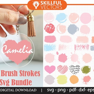 Pinselstrich svg Bundle Hand gezeichnet, Schlüsselbund svg png, Pinselstrich svg png, Splatter svg, Pinsel svg, Hintergrund svg png Clipart