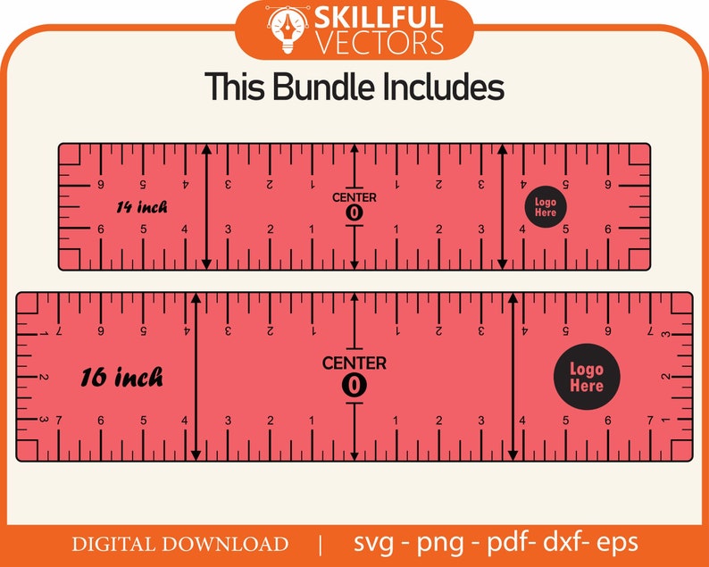 Printable Ruler With Alignment Mark T-shirt Alignment Tool SVG Bundle: Ruler Guide (digital Download) - Etsy