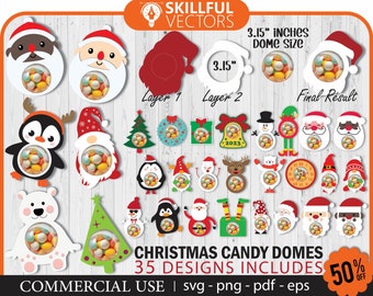 Christmas Candy Dome SVG Bundle, Candy Ornaments SVG, Chocolate holder svg, Candy dome Svg , Candy Ornaments SVG, Christmas candy holder