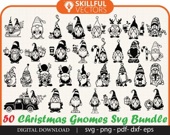 50 Christmas Gnome svg bundle,Christmas Doodle png, Gnomes Merry Christmas svg, Gnomes Merry Christmas svg, Gnomies svg Cut File for cricut