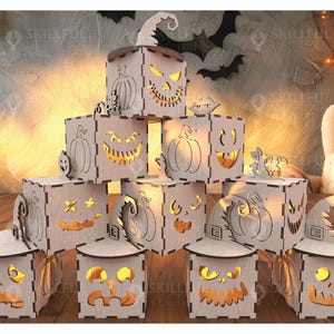 Halloween pumpa lykta SVG laserskurna filer (digital nedladdning)