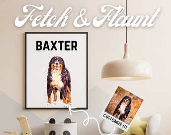 Personalisiertes Tier Portrait Poster Geschenk