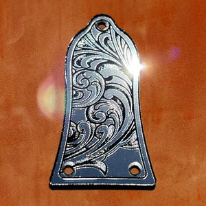 Truss Rod Cover for Epiphone Les Paul in Silver Acrylic Mirror