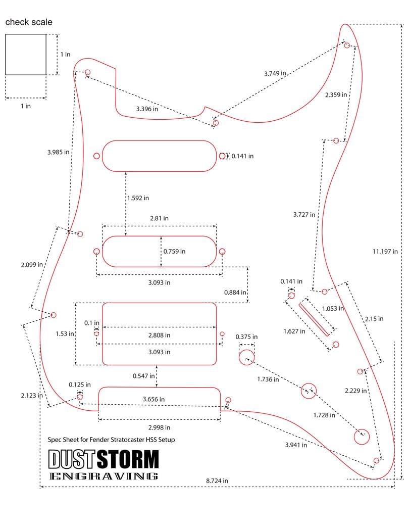 Black Sparkle Strat Style Guitar Body: Laser Engraved, Yellow Acrylic ...