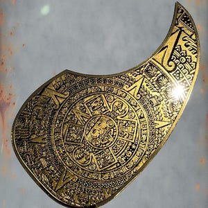 Custom Acoustic Guitar Pickguards in Acrylic Mirror gold mirror