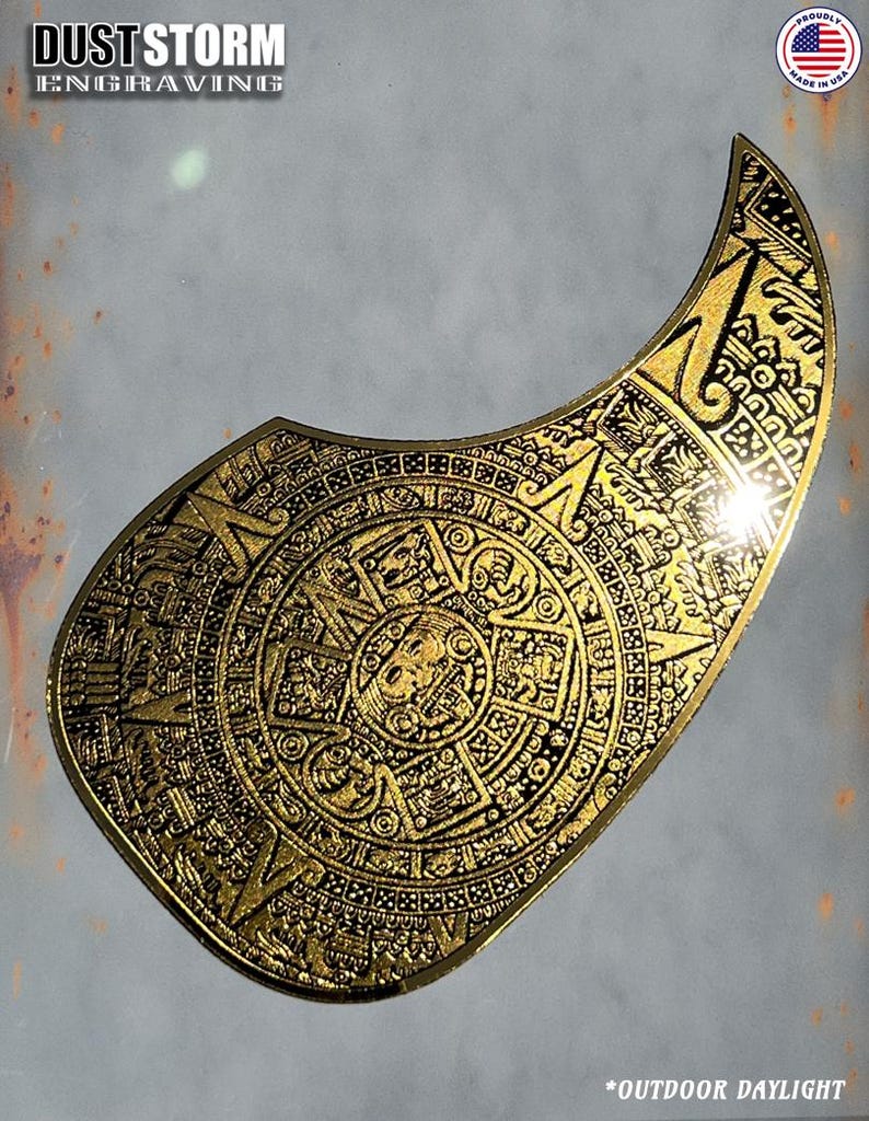 Custom Acoustic Guitar Pickguards in Acrylic Mirror gold mirror