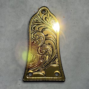 Truss Rod Cover for Epiphone Les Paul in Gold Acrylic Mirror