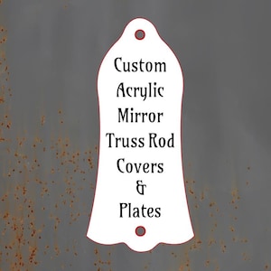 Custom Laser Engraved Mirrored Truss Rod Covers And Plates