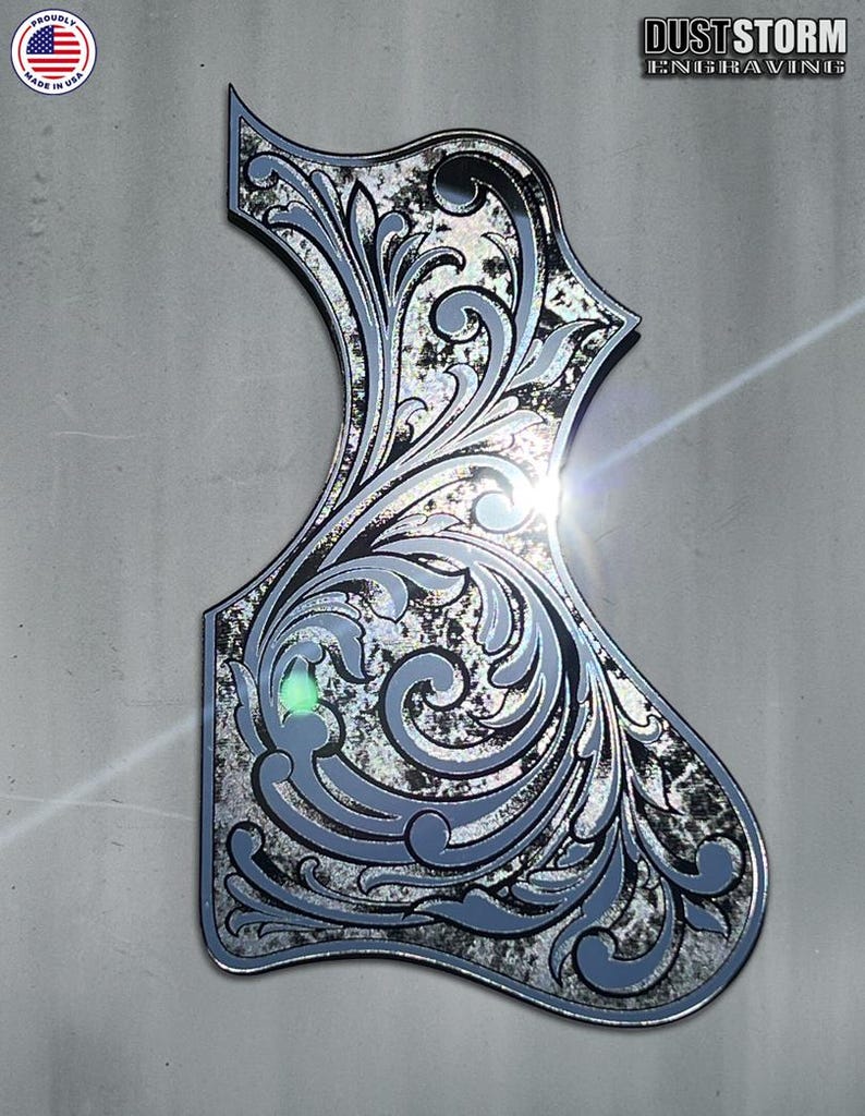 Custom Acoustic Guitar Pickguards in Acrylic Mirror bild 2