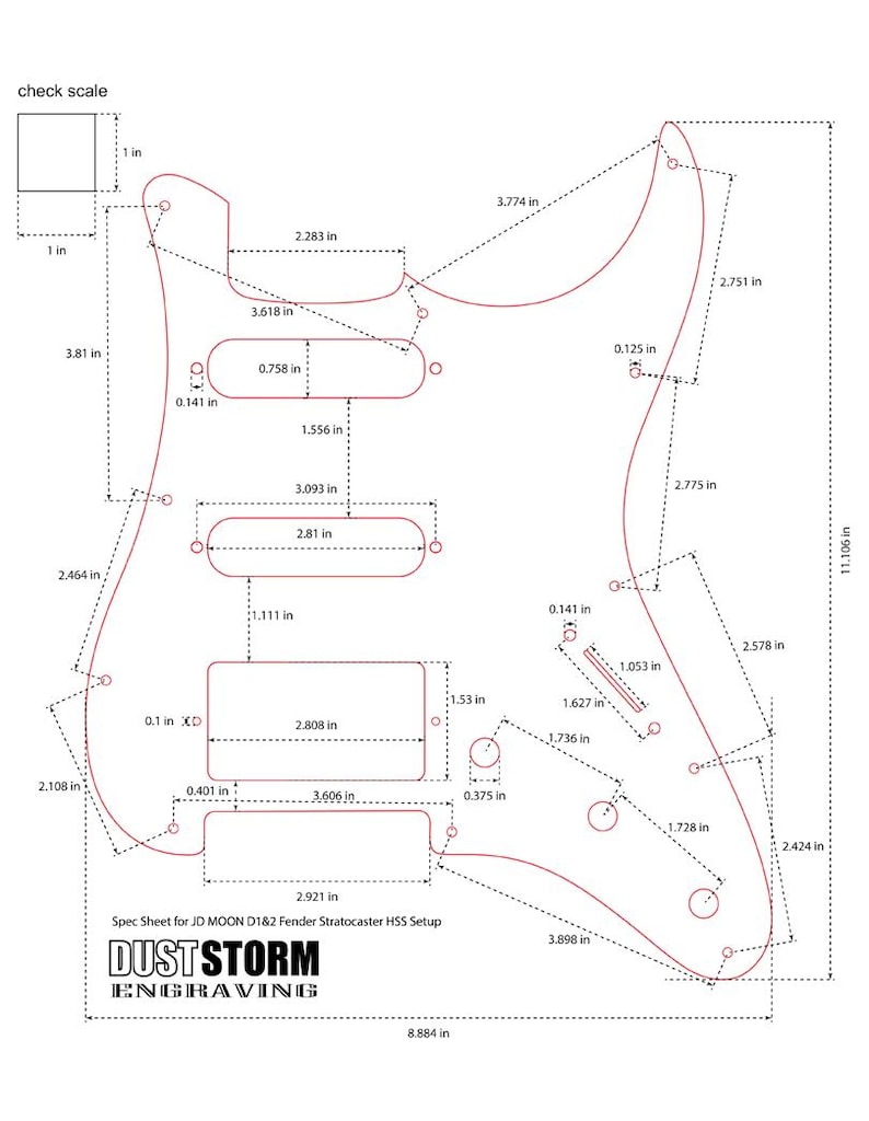 Laser Engraved Strat Guitar Body: Iridescent Gold Mirror Pickguard, HSH Routing hss