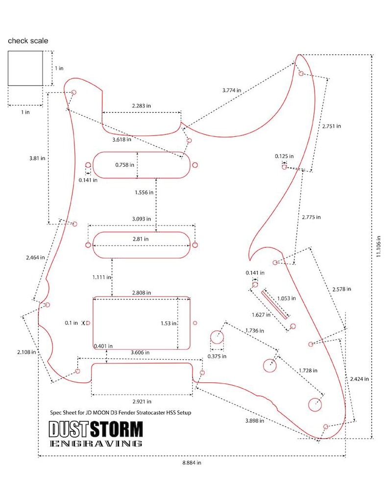 Laser Engraved Pink Strat Guitar Body: Slimer Green Acrylic Pickguard ...