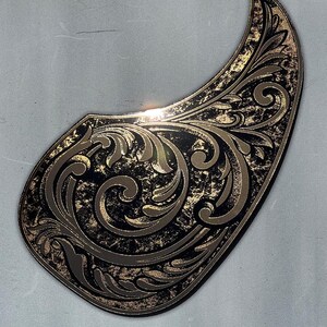 Custom Acoustic Guitar Pickguards in Acrylic Mirror copper mirror