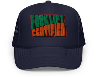 Gorra de camionero de espuma divertida con certificación para montacargas