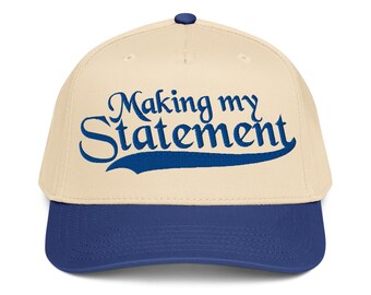 Making My Statement / Cappellino da baseball bicolore a tema sportivo, casual, divertente, carino, alla moda e originale, ricamato, snapback regolabile
