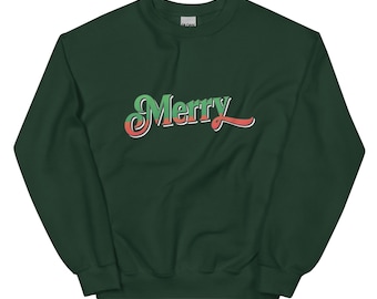 Sudadera informal de cuello redondo con temática navideña