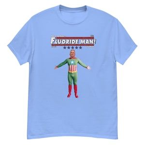 Robert F Kennedy Jr Fluoride Man | Funny Political Parody Retro Superhero T-Shirt