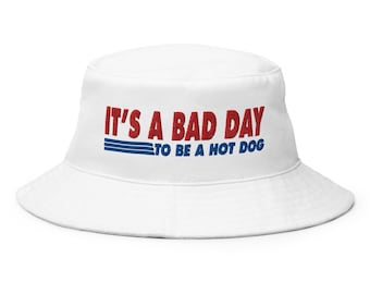 Es un mal día para ser un perrito caliente / Sombrero de pescador casual, divertido, moderno y elegante
