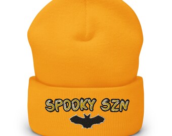 Gorro unisex con puños y temática de otoño/temporada espeluznante