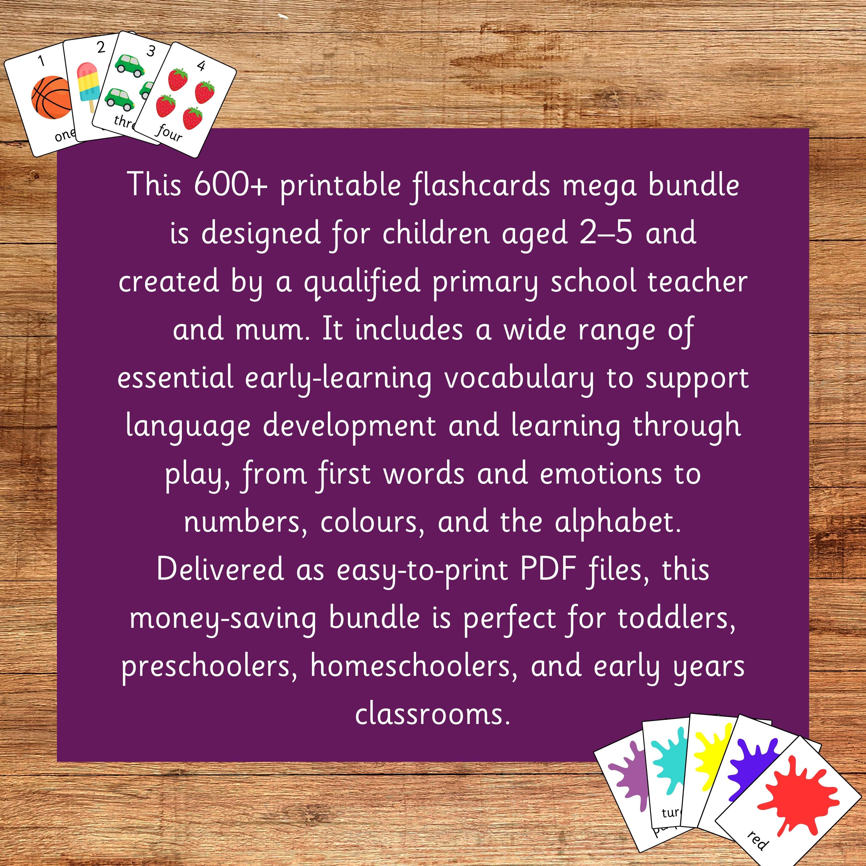 600+ Kids Flashcards Bundle, Perfect for Early Learning and Speech ...