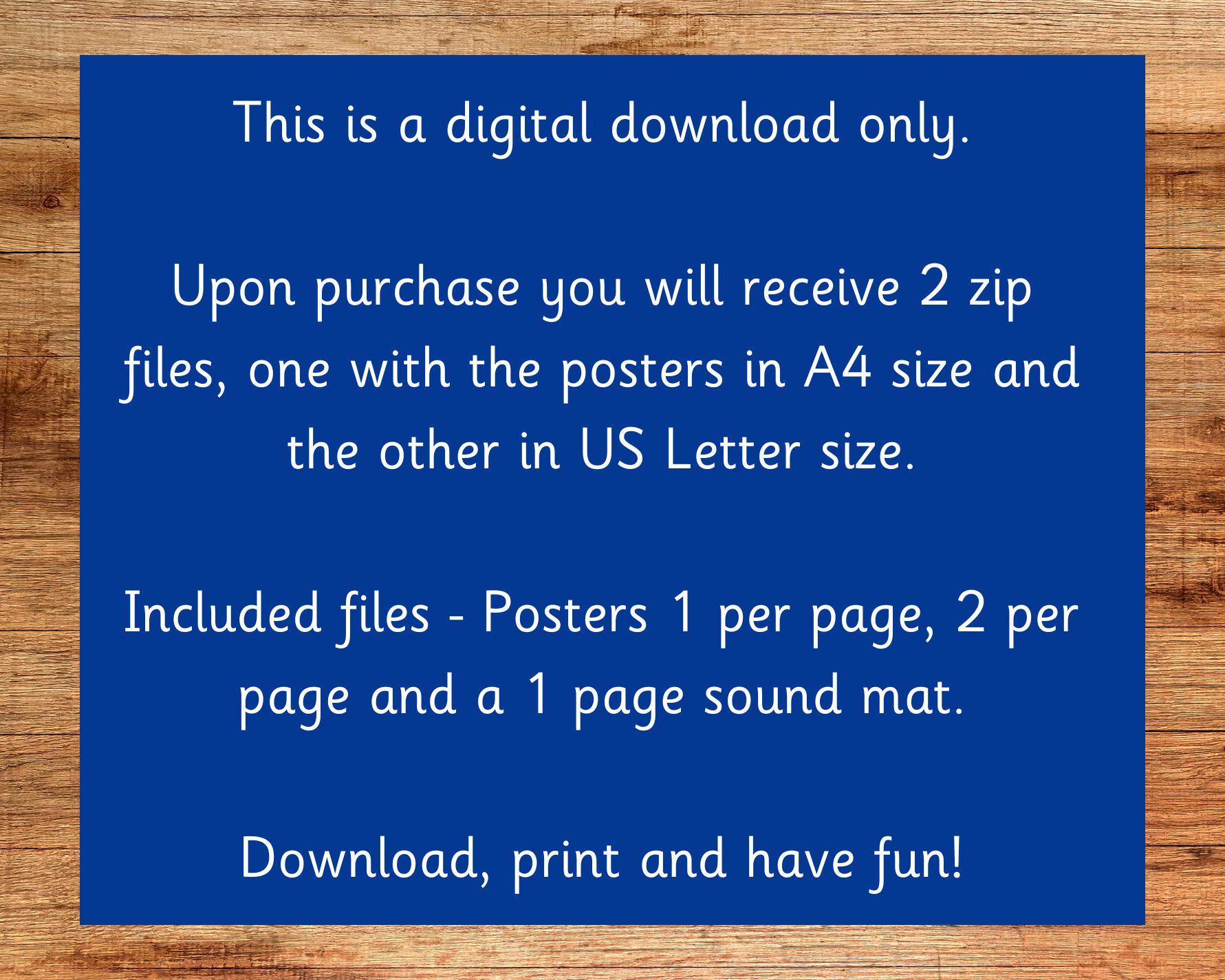 Alphabet Poster, Printable Alphabet Posters, Alphabet Flashcards