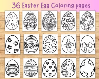 Printable Easter Egg Coloring Pages, Easter coloring pages, kids Easter activity, kids Easter egg printable, preschool coloring sheets