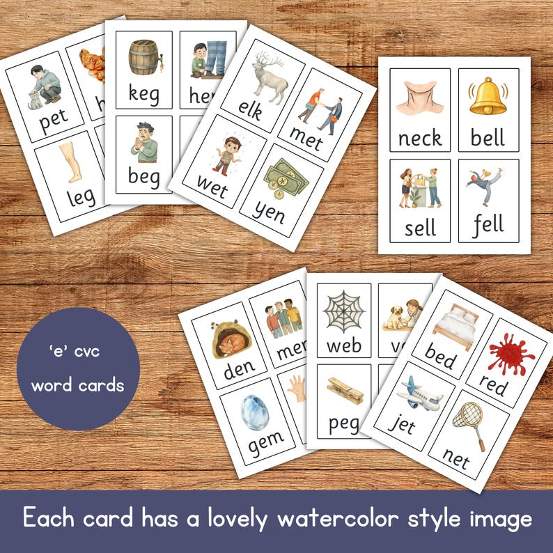 CVC Word Flash Cards, Short Vowels, 280 Phonics Flash Cards Bundle ...