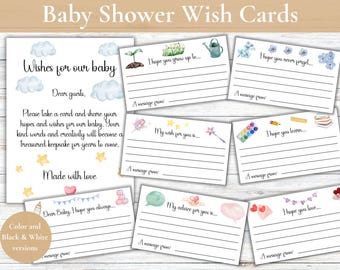 Desejos e esperanças para chá de bebê, lembranças para chá de bebê, jogo para chá de bebê, cartão com conselhos para bebês, atividade para chá de bebê, jogos para chá de bebê para imprimir