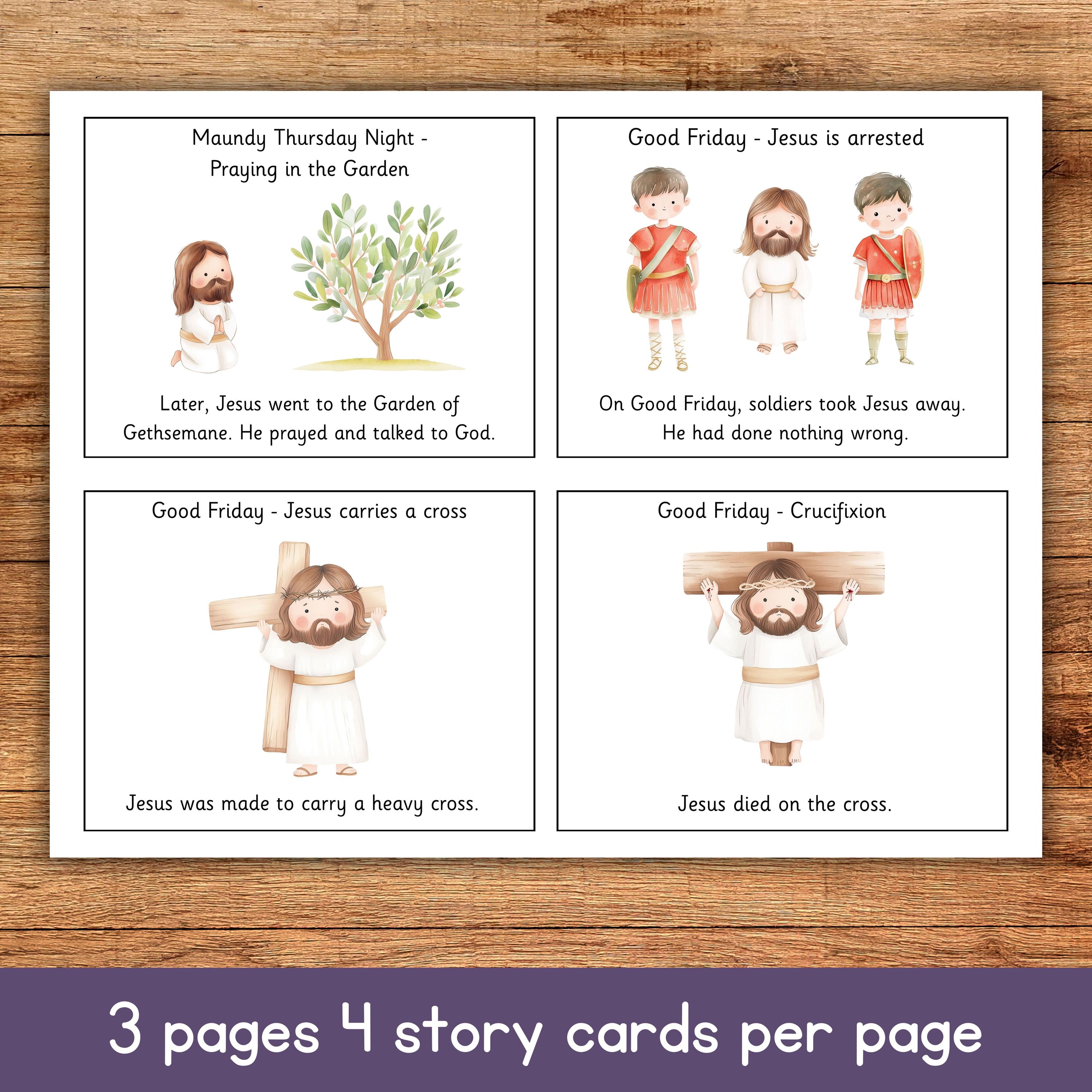 Easter Story Sequencing Cards for Kids | Christian Easter Printable ...