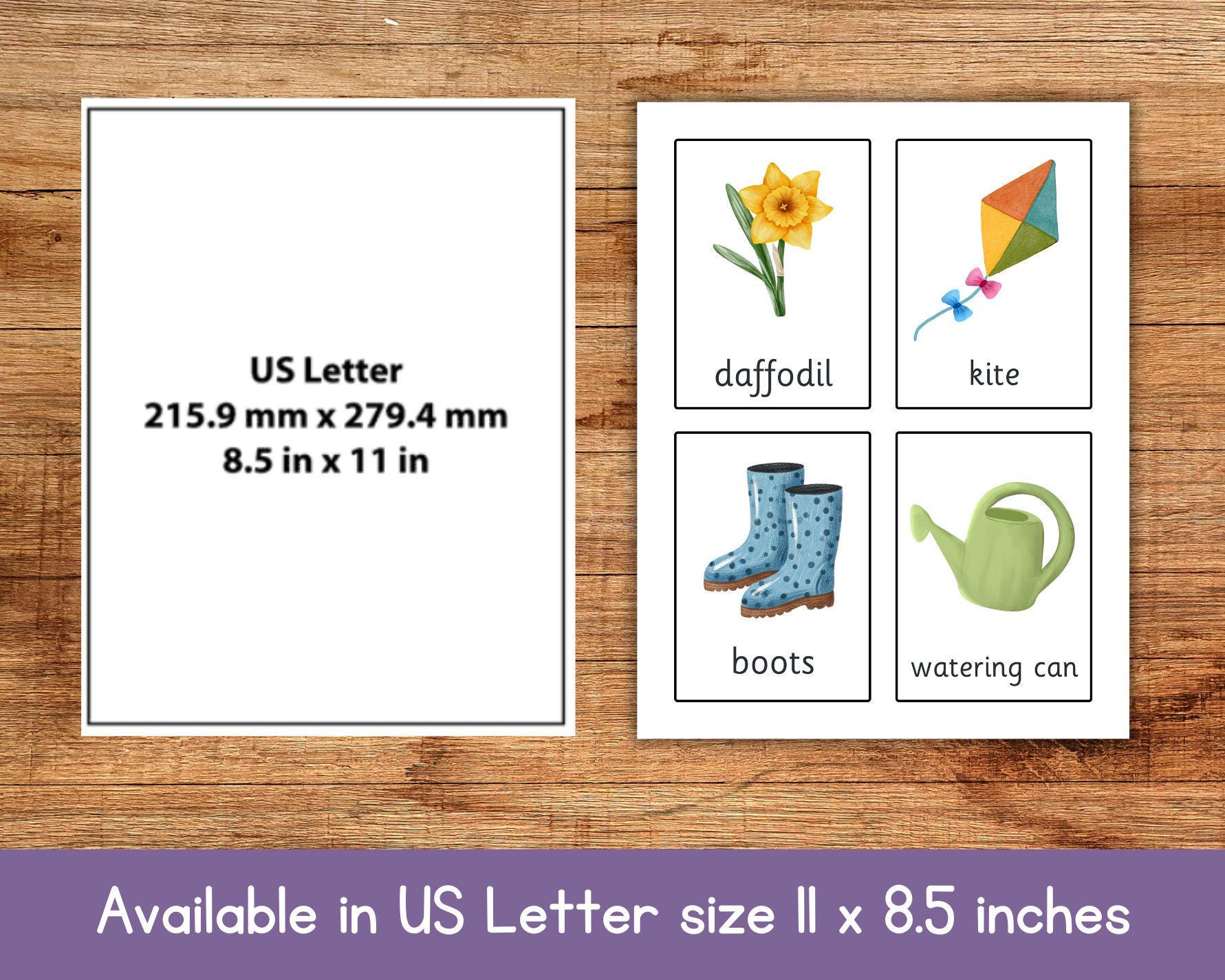 Spring Keywords Spring Flash Cards, Easter Flashcards, Educational Printable, Toddler ...