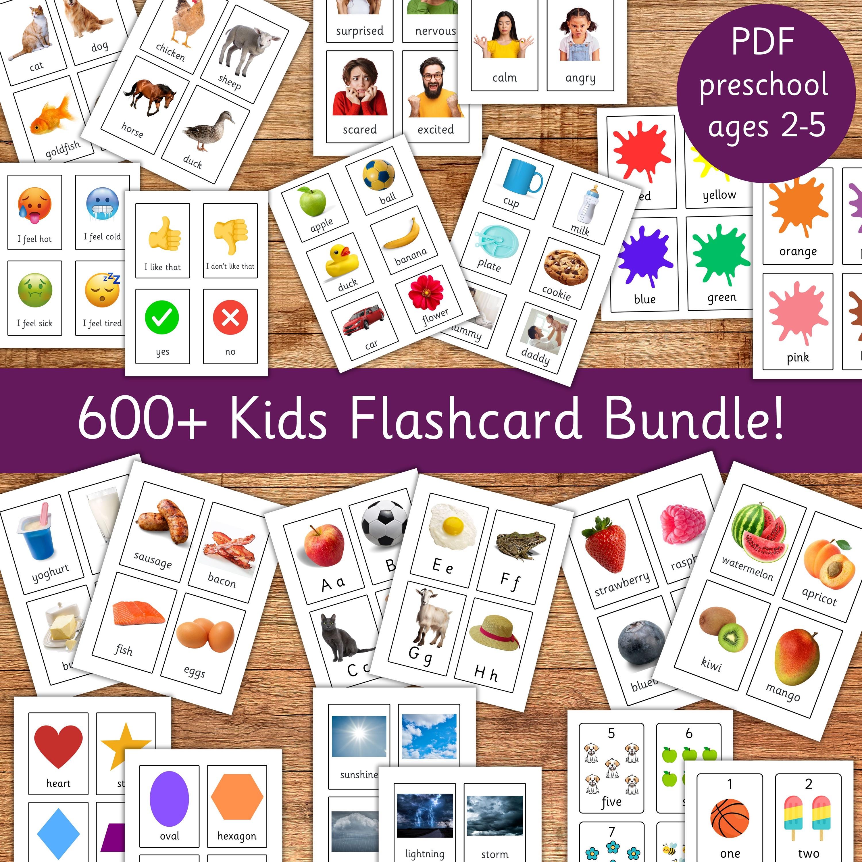 600+ Kids Flashcards Bundle, Perfect for Early Learning and Speech ...